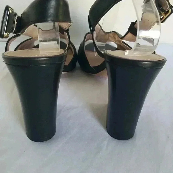 Louie et Cie 10M sling back open toe leather heels - Picture 4 of 7